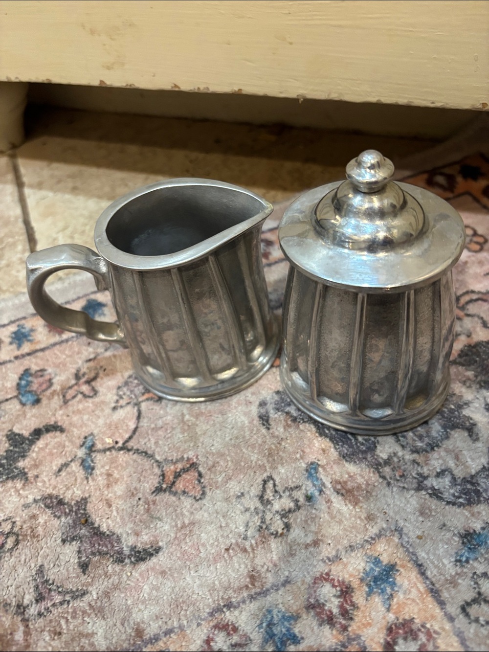 Vintage Wilton Armetale Cream & Sugar Set